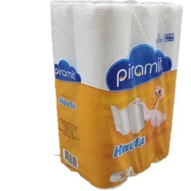 1 koli x 4 PİRAMİT 12'li Beyaz Kağıt Havlu