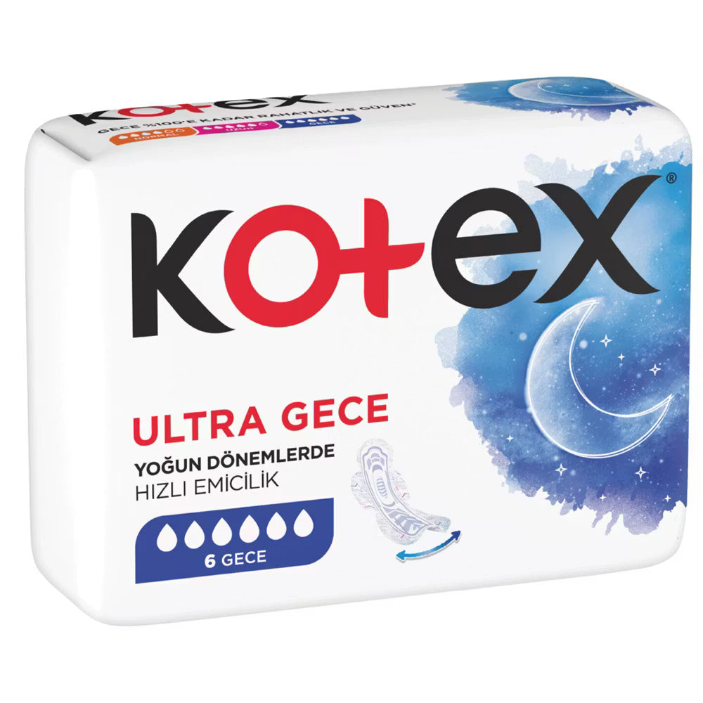 1 koli X24 Kotex Ultra Hijyenik Ped Gece 6'LI