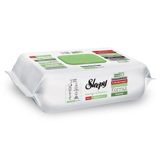 1 koli x12 Sleepy Yüzey Temizlik Havlusu Ananas 100’lü