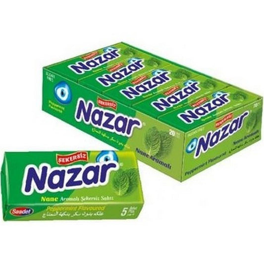 1 paket NAZAR NANELİ SAKIZ 5 Lİ 20 Li