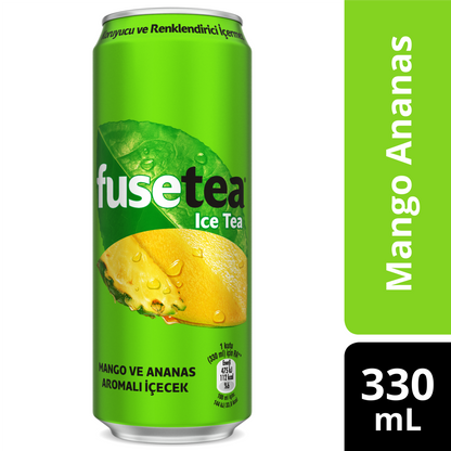 1 koli x24 Fuse tea Mango Ananas Aromalı Kutu 330 ml
