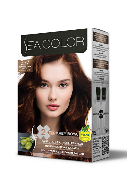 6 adet Sea Color 5.77 Sıcak Çikolata Set Saç Boyası