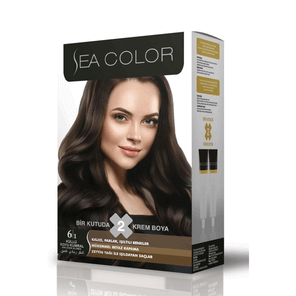 6 adet Sea Color Home Colorist 6.7 Kakao Kumral Set Saç Boyası