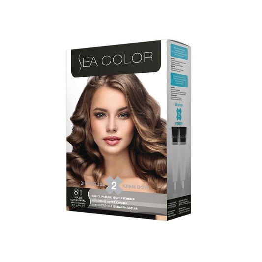 6 adet Sea Color 8.1 Küllü Açık Kumral İki Tüplü Set Saç