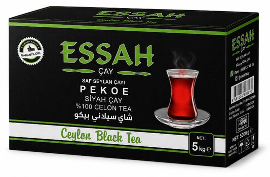1 Koli Essah İthal Siyah Çay yeşil kutu  5KG