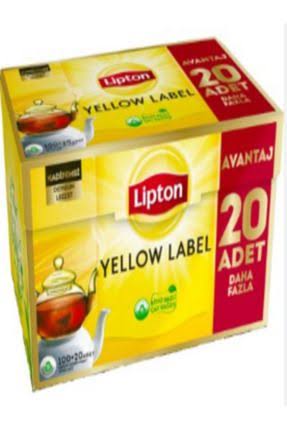 1 koli X 12 Li Lipton Yellow Label Demlik Siyah Poşet Çay 120LI