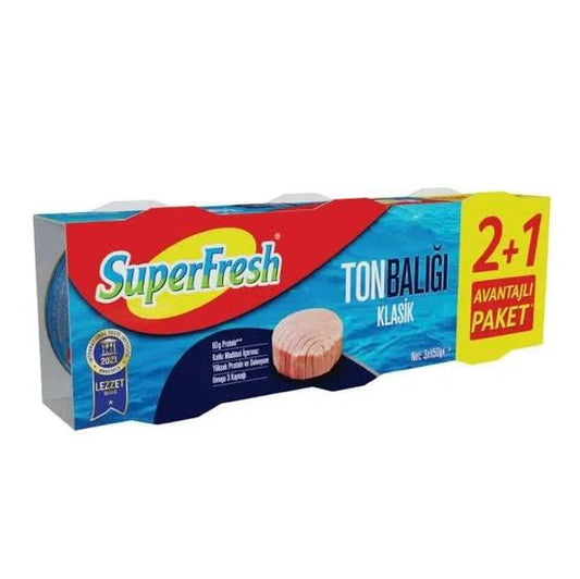 1 koli x12 SuperFresh Ton Klasik 3'lü 140 gr