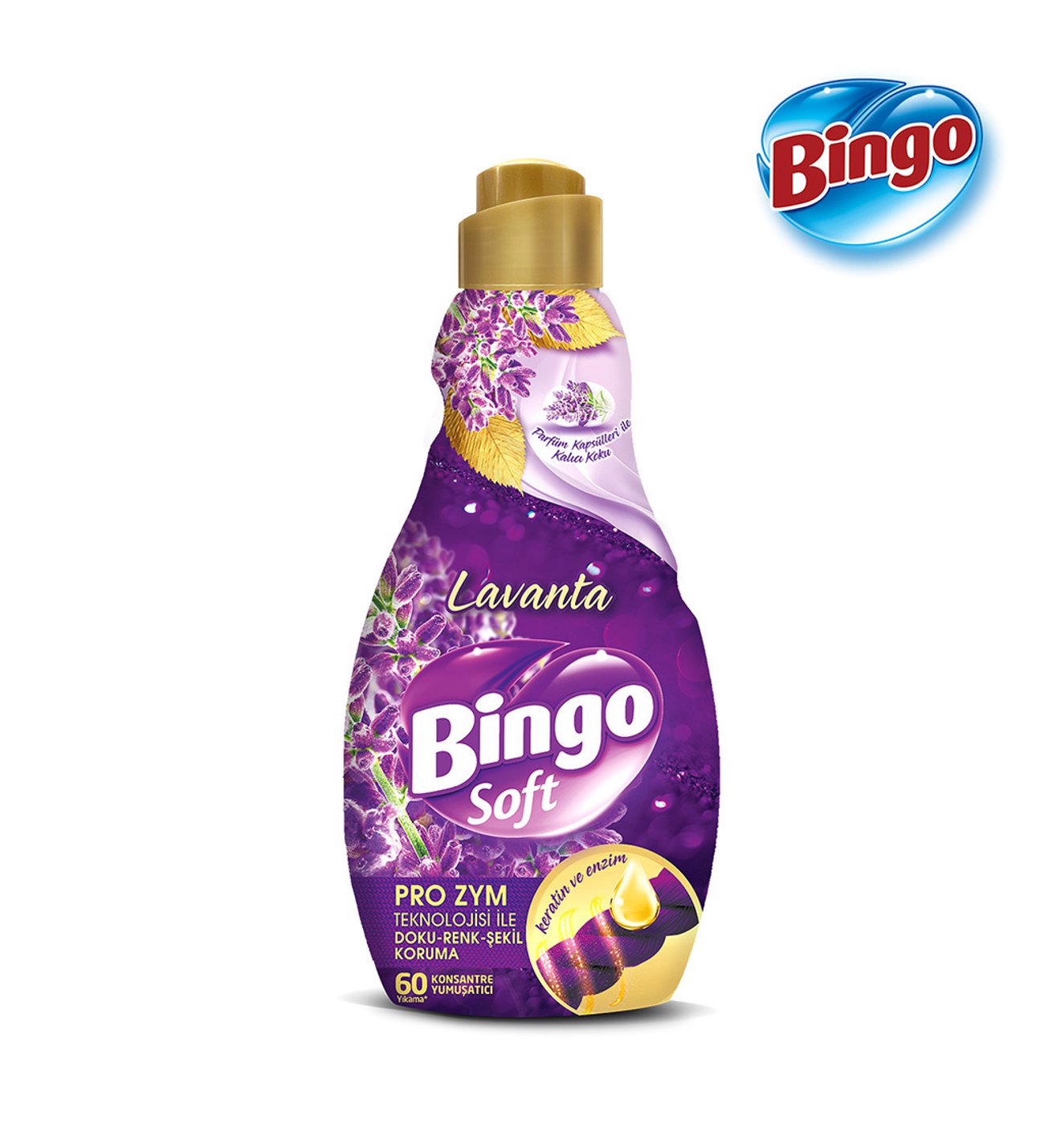 1 koli x9 Bingo Soft Konsantre Çamaşır Yumuşatıcısı Lavanta 1440 ml