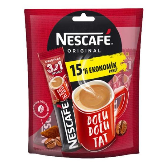 10 adet Nescafe 3'Ü 1 Arada 15'Li Hazır Kahve