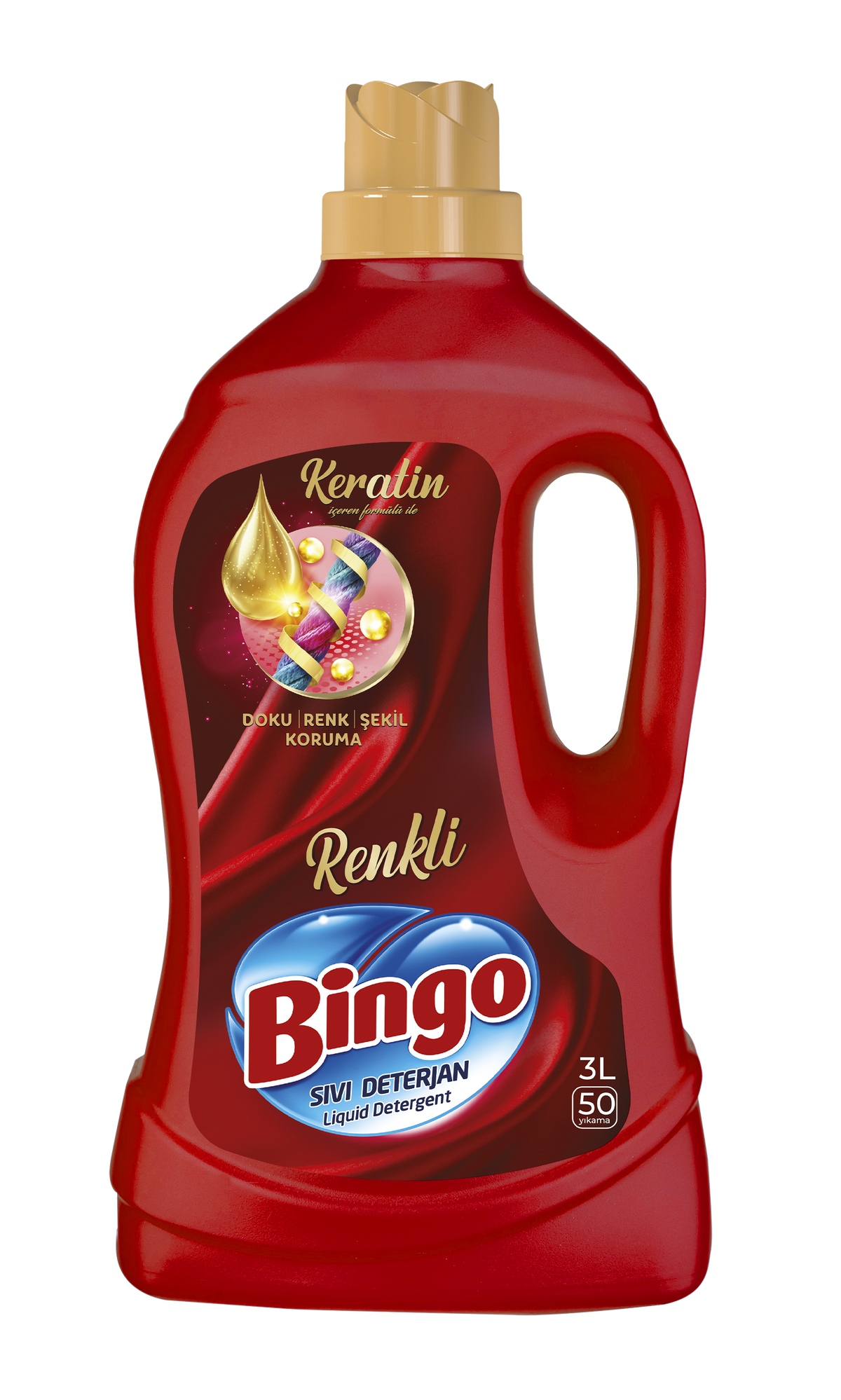 1 koli x6 BİNGO SIVI DETERJAN RENKLİ CAPCANLI KORUMA 3L