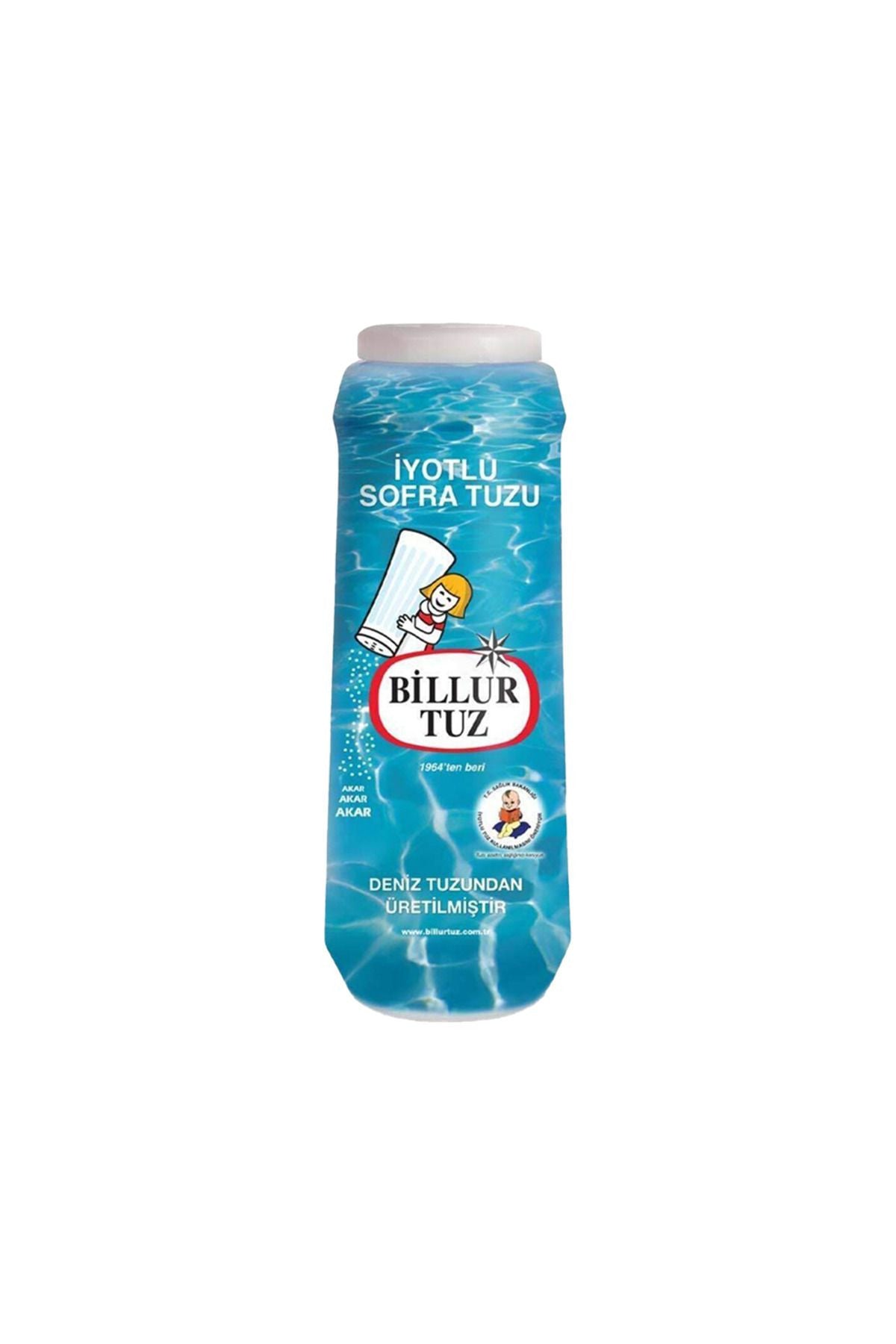 1 koli x20 Billur Tuz İyotlu Sofra Tuzu Plastik Tuzluk (500 G)