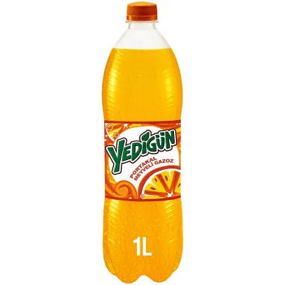 1 koli x12 Yedigün Portakal Meyveli Gazoz pet 1 Lt