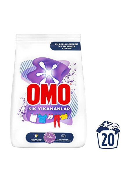 1 koli x6 Omo Active Fresh Renkliler Toz Deterjanı 3 KG