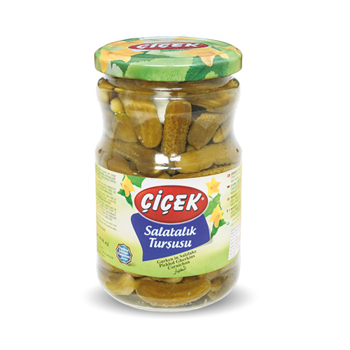 1 koli x12 Çiçek Turşu Salatalık Cam 720 Gr