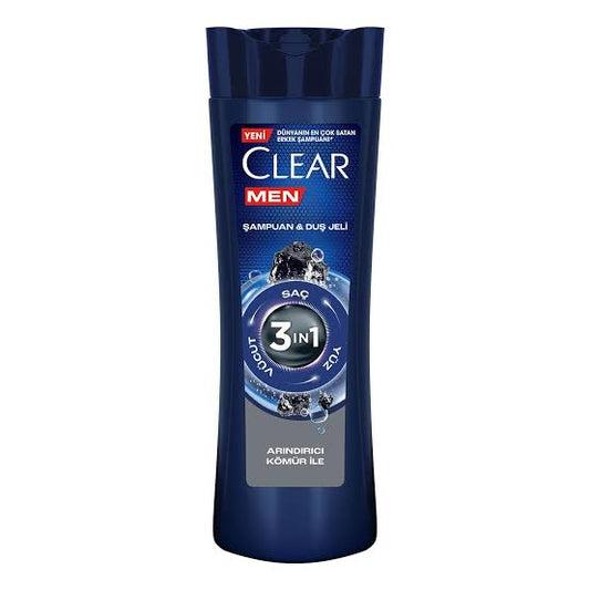 5 adet Clear Men duş jeliArındırıcı ile Kömür 350ml Şampuan