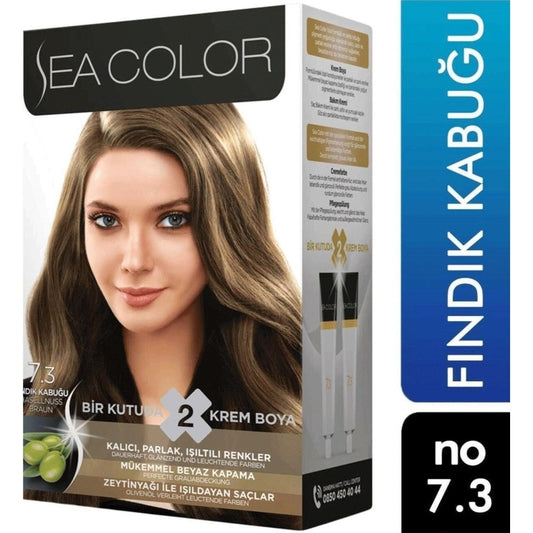 6 adet Sea Color 7/3 Fındık Kabuğu Saç Boyası
