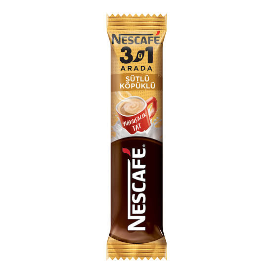 1 paket Nescafe 3'ü 1 Arada Sütlü Köpüklü 17.4 G X 48