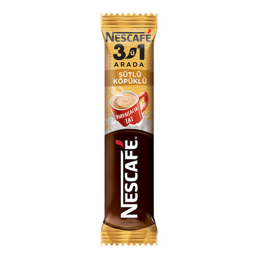 1 paket Nescafe 3'ü 1 Arada Sütlü Köpüklü 17.4 G X 48