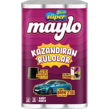 1 koli Maylo 3 Katlı Kağıt Havlu 12'li X 4 paket