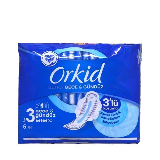 1 koli X 24 Orkid Ultra Extra Hijyenik Ped Gece ve Gündüz 6 Adet