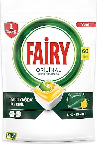 1 koli x4 Fairy Hepsi Bir Arada Limon Bulaşık Makinesi Tableti 60 lı