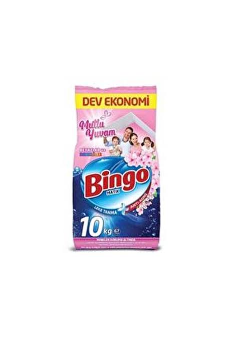 1 adet Bingo Matik Mutlu Yuvam Renkliler ve Beyazlar 10KG Toz Deterjan