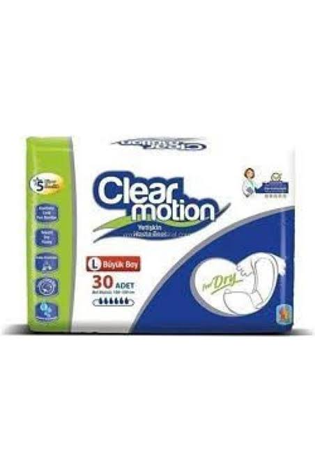 1 koli X 4 CLEAR MOTION Yetişkin Hasta Bezi 30'lu Büyük Boy (LARGE)
Git