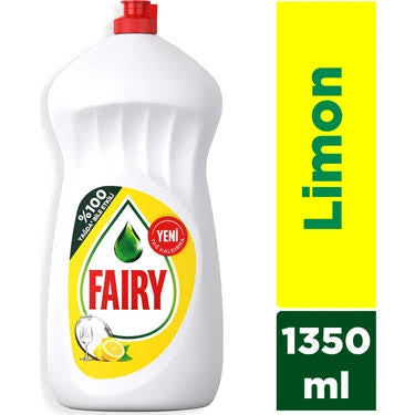 1 koli Fairy Limon 1350 ml Sıvı Bulaşık Deterjanı X 9