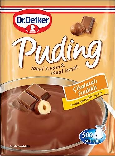 1 paket X 12 adet Dr. Oetker Çikolatalı Fındıklı Puding 115 gr