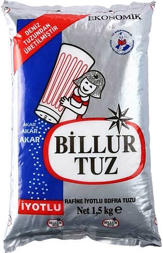 1 koli x20 adet Billur 750 gr İyotlu Tuz