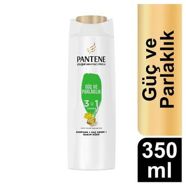 1 koli x6 adet Pantene Doğal Sentez Güç ve Parlaklık 3'ü 1 Arada Şampuan 350 ml