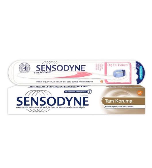 1 paket x12 adet Sensodyne Diş Macunu 75 Ml Tam Koruma +diş Fırcası Hediyeli