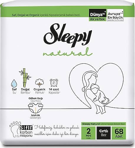 1 koli x4 Sleepy Natural 2 Numara Mini 68'li