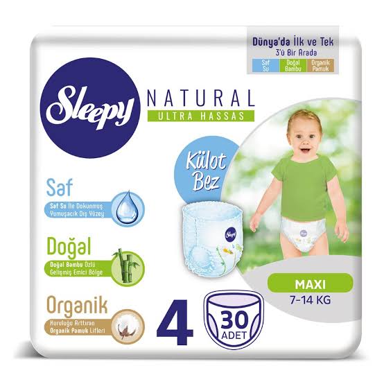 1 koli x5 Sleepy Natural Bez 4 Numara 27 adet li