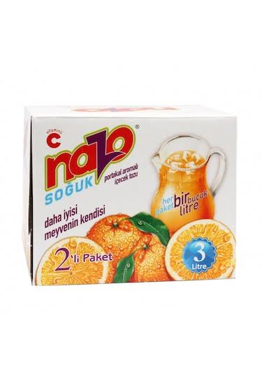 1 Paket Nazo Portakal Aromalı Toz İçecek *24