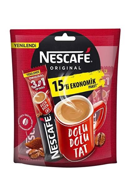 1 Adet Nescafe 3ü1 Arada Original 15'Lİ Paket