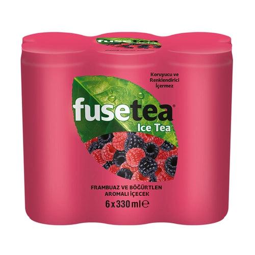 1 koli x24 Fusetea Frambuaz ve Böğürtlen Aromalı Kutu 330 ML