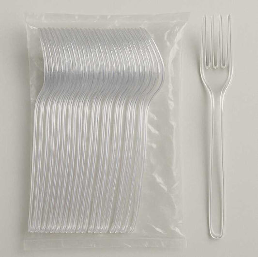 5 adet Lüks Plastik Çatal 100'lü